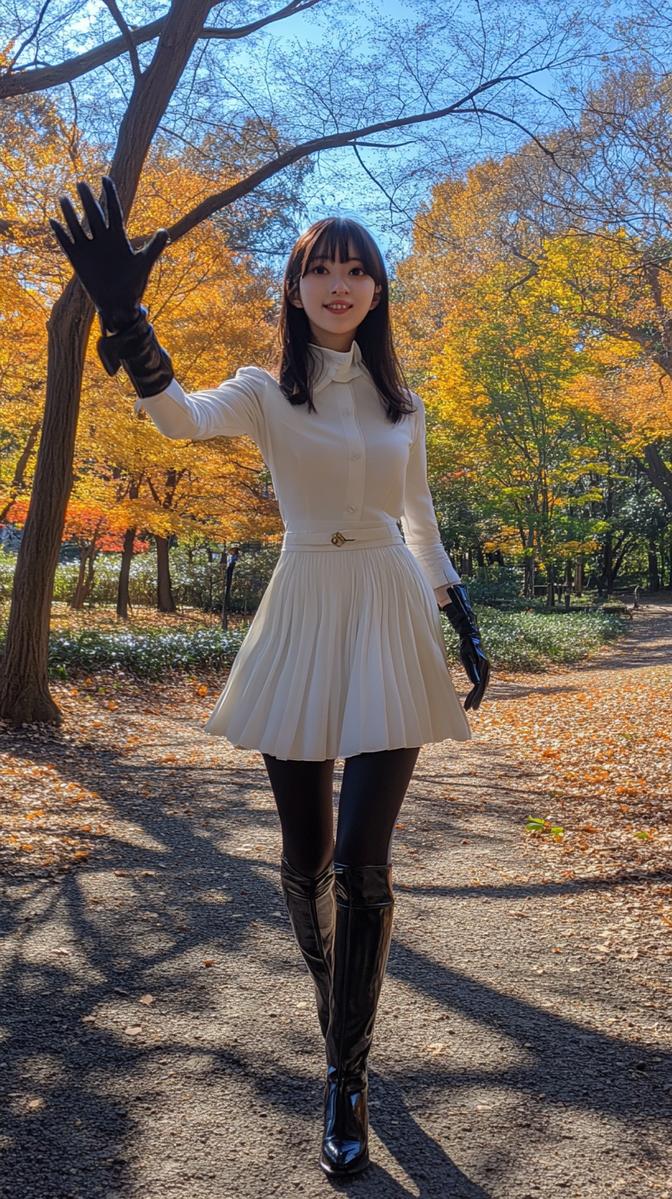 秋の手袋コーデシリーズ