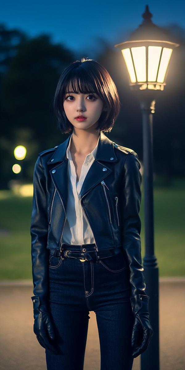 ライダーズジャケットの女性特集