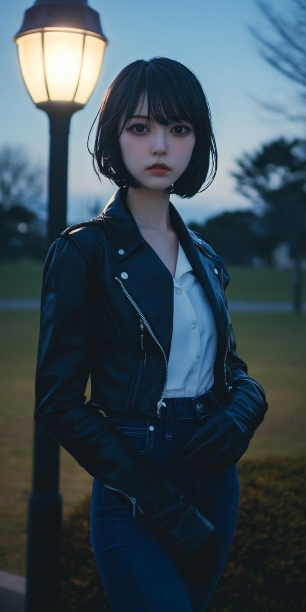 ライダーズジャケットの女性特集