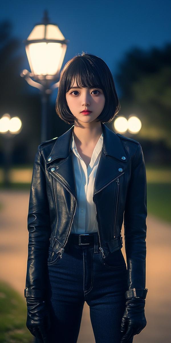 ライダーズジャケットの女性特集