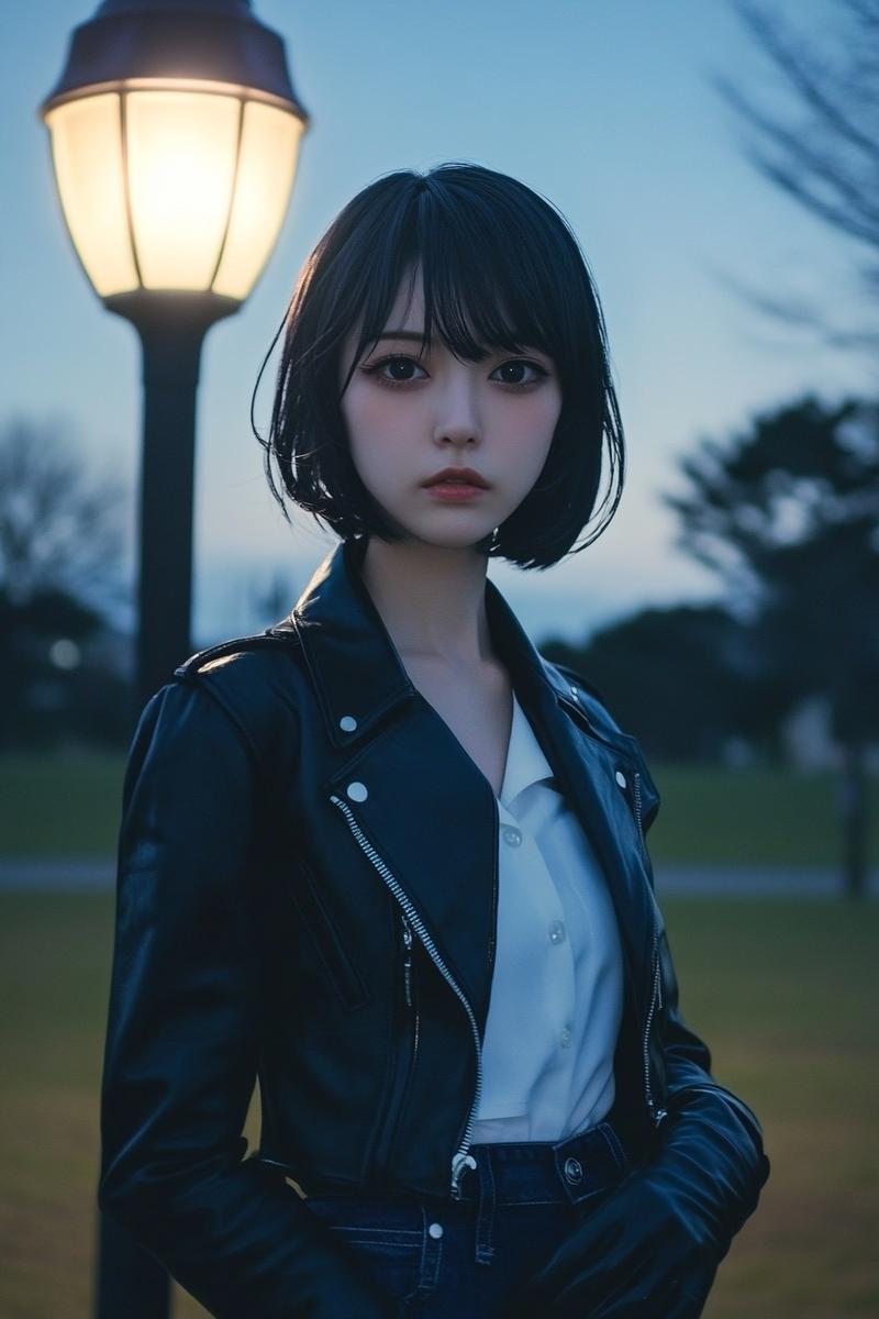 ライダーズジャケットの女性特集