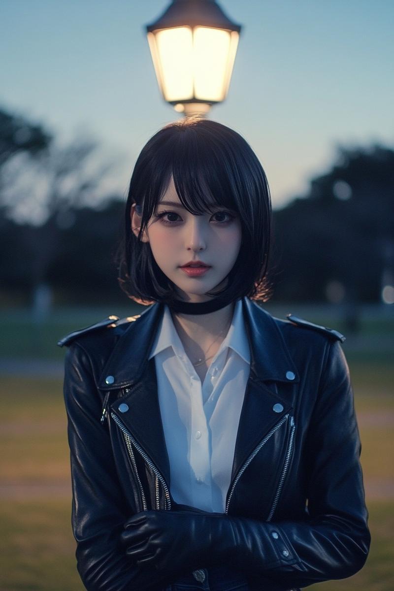 ライダーズジャケットの女性特集