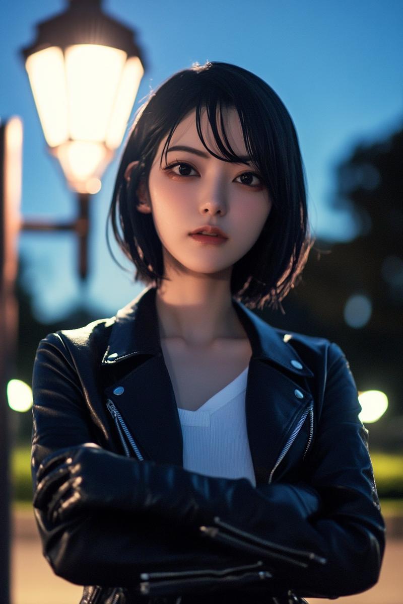 ライダーズジャケットの女性特集