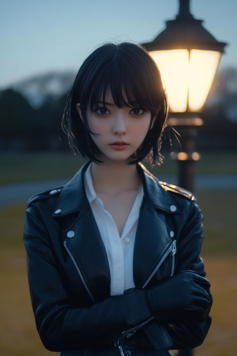 ライダーズジャケットの女性特集