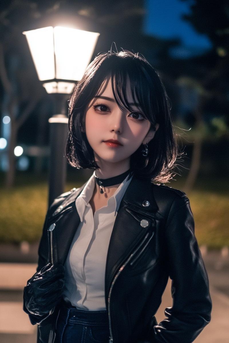 ライダーズジャケットの女性特集