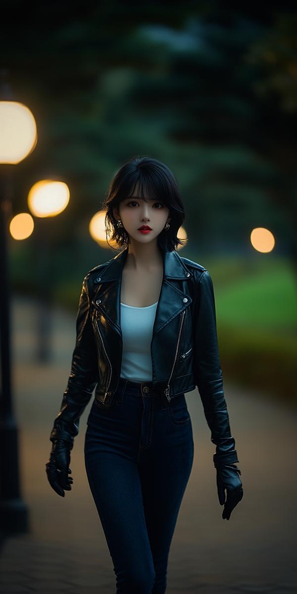 ライダーズジャケットの女性特集