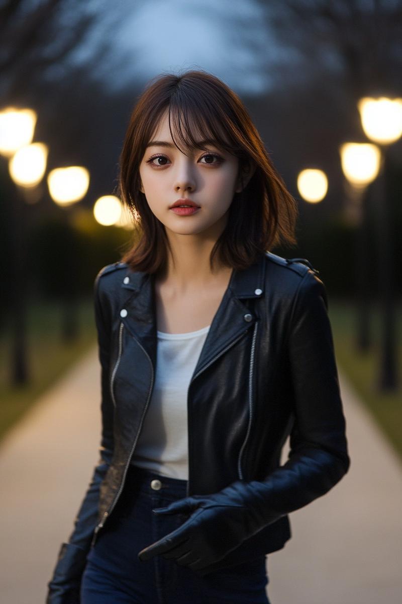 ライダーズジャケットの女性特集