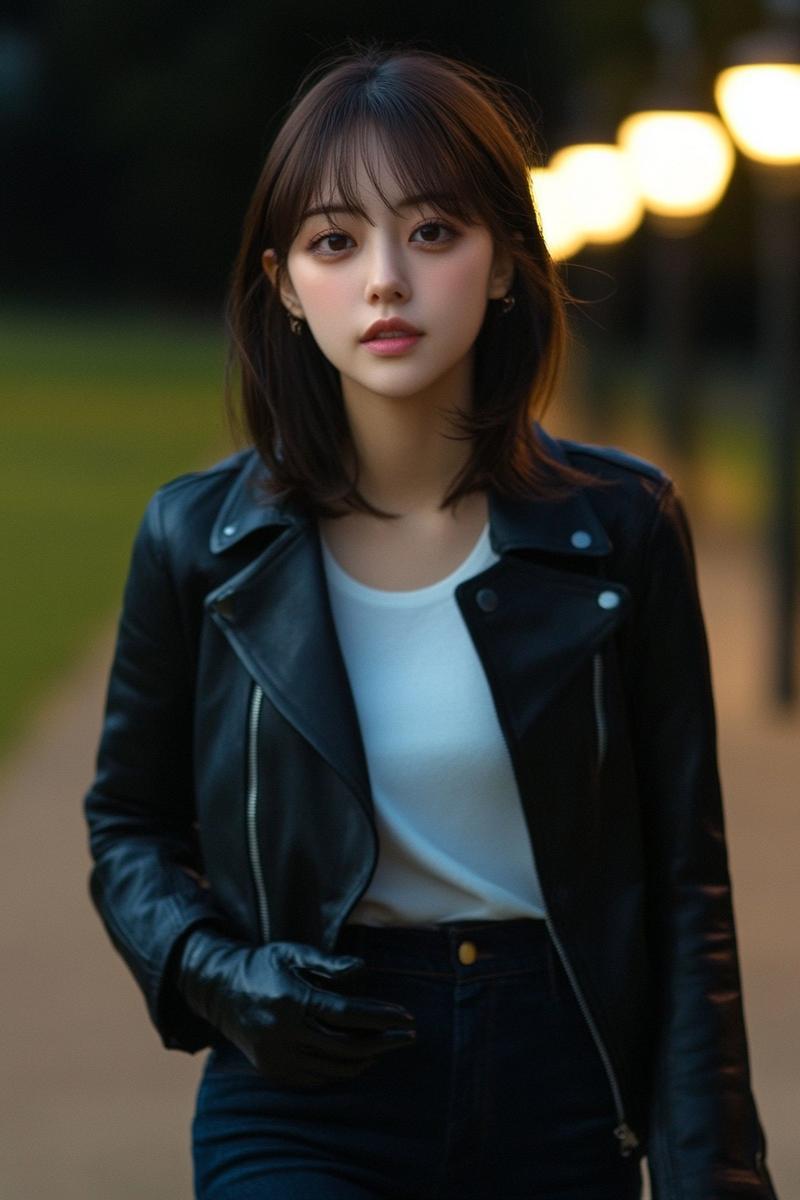 ライダーズジャケットの女性特集
