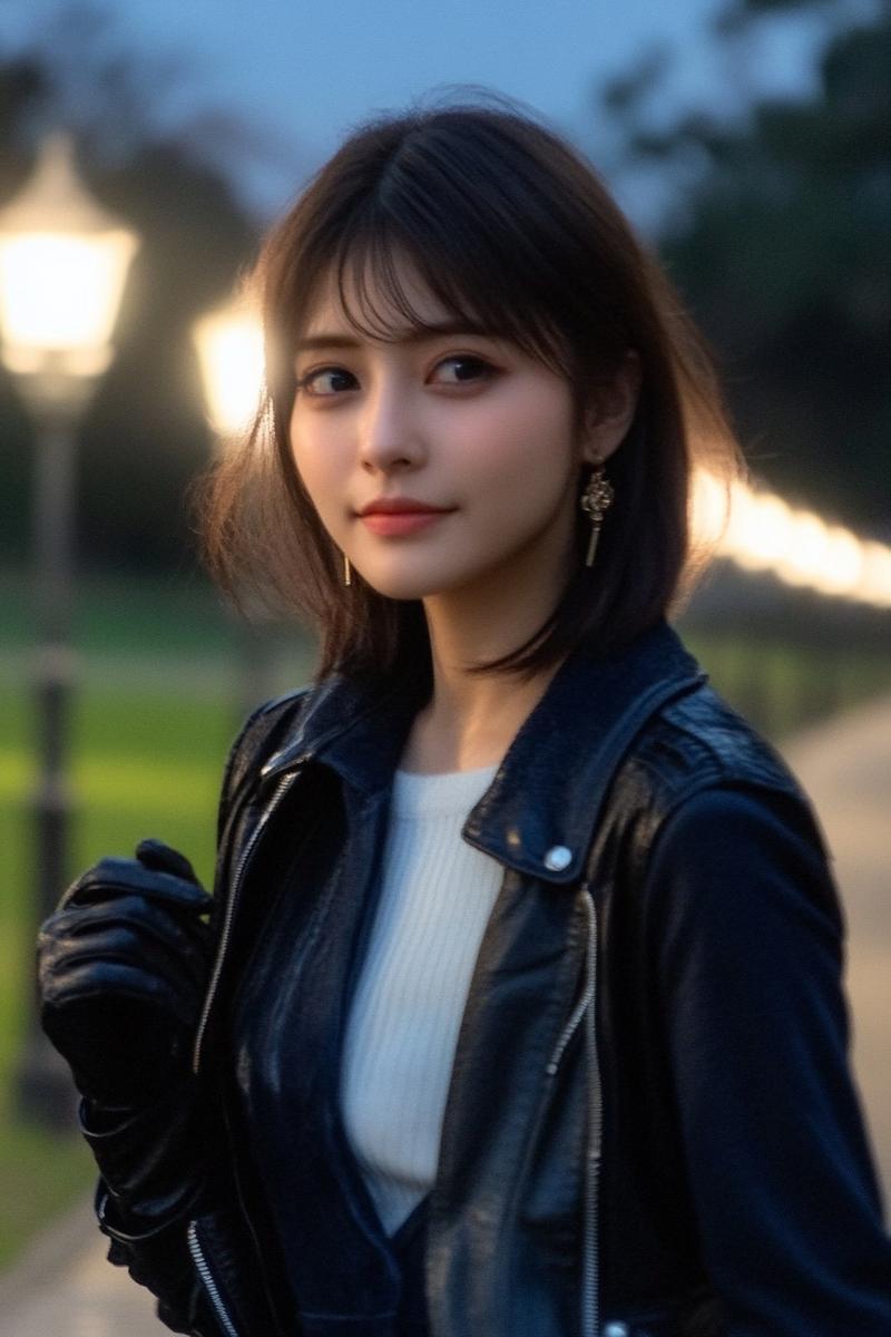 ライダーズジャケットの女性特集